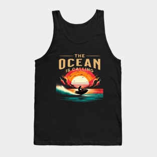 The Ocean is Calling Jetski Design Tank Top